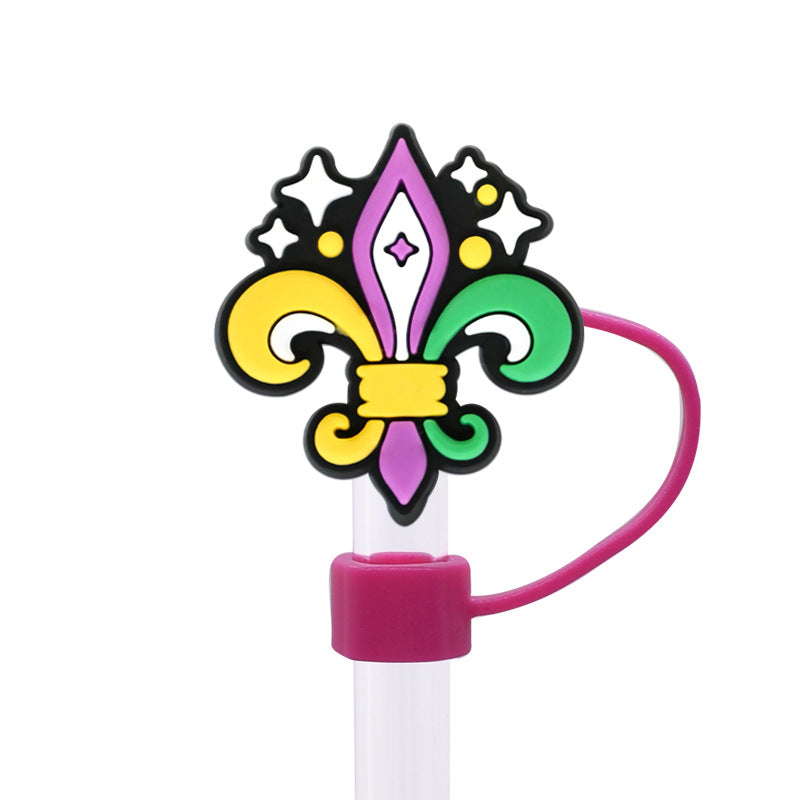 Wholesale Random 100pcs Carnival Series Straw Cover 10MM Straw Tube Cap