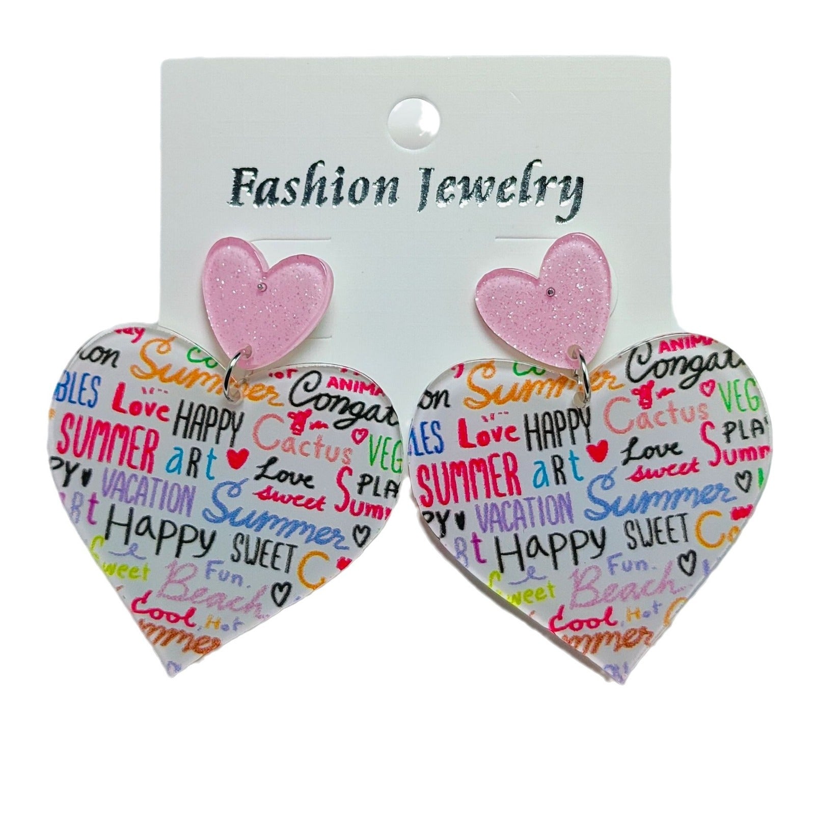 Wholesale Mother's Day Love Acrylic Sheet Letter Earrings ACC-ES-Qiyu013
