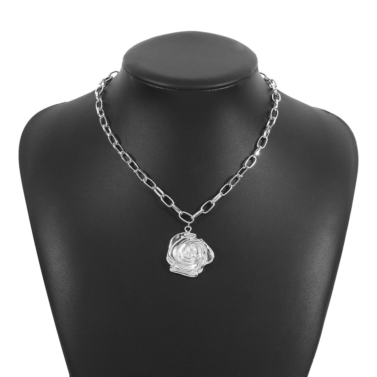 Orecchini a perno con collana di rosa ad anello metallico di fascia alta francese di fascia alta all'ingrosso