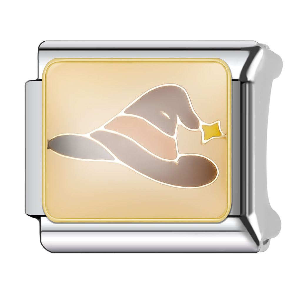 Wholesale Italian Charm Bracelet 9mm DIY Splicing Creative Pattern Stainless Steel Composable Bracelet