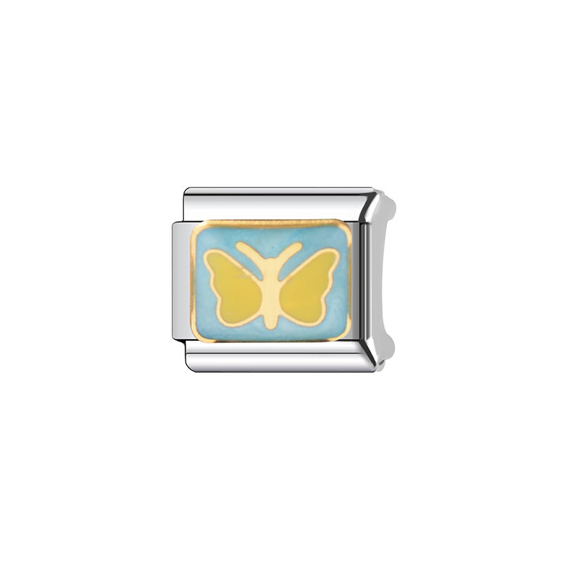 Wholesale Italian Charm Bracelet 9mm DIY Splicing Removable  Cartoon Stainless Steel Composable Bracelet