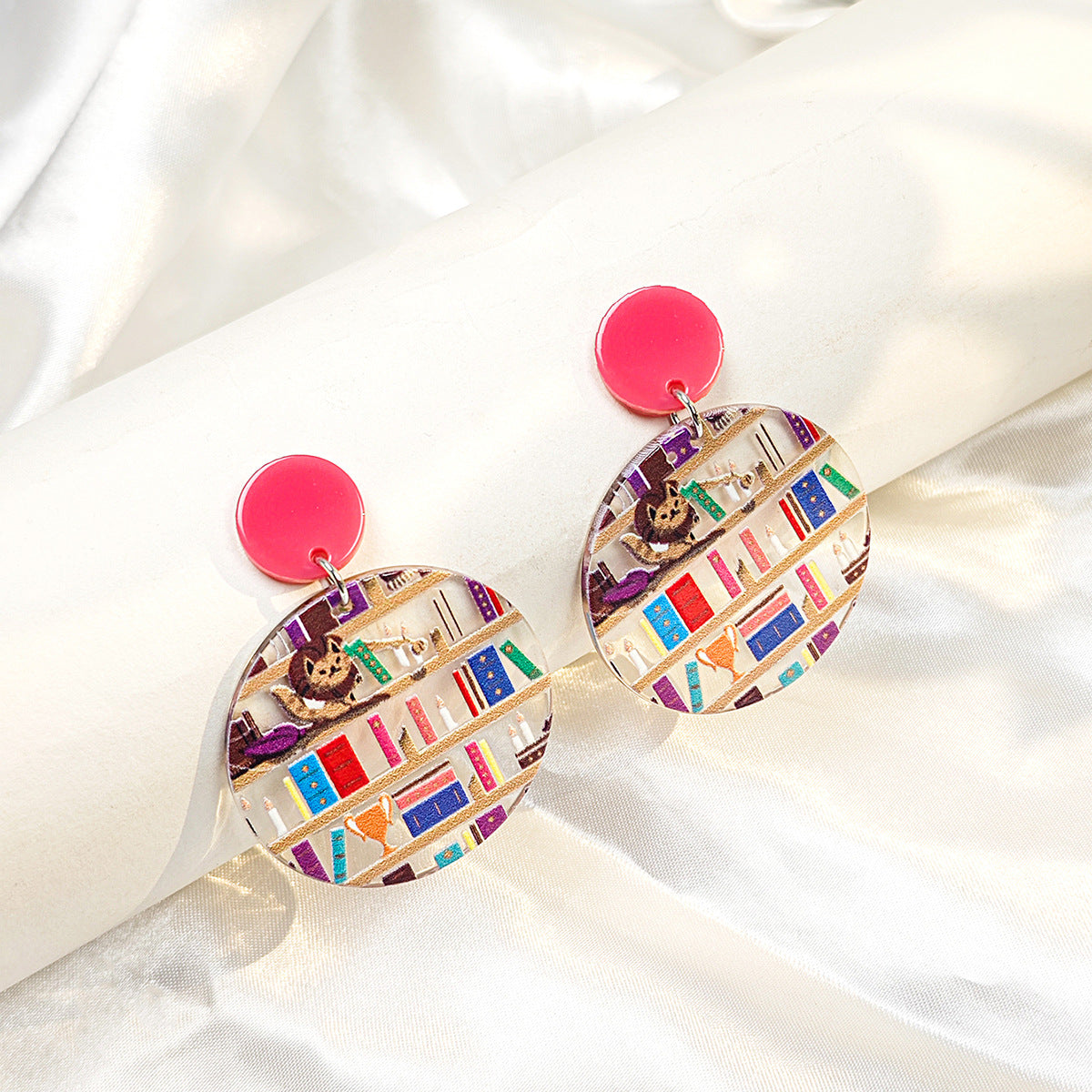 Wholesale  geometric round acrylic earrings