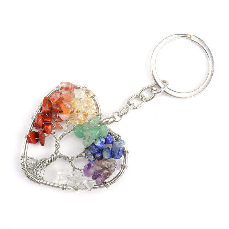 Wholesale Chic Crystal Heart Tree Keychain Pendant,  Decorative Bag Charm for Graduation Gift