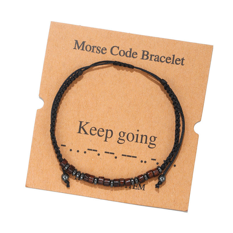 Wholesale Morse Code Letter Number Couple Bracelets