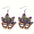 Wholesale colorful exaggerated mask hollow wooden earrings