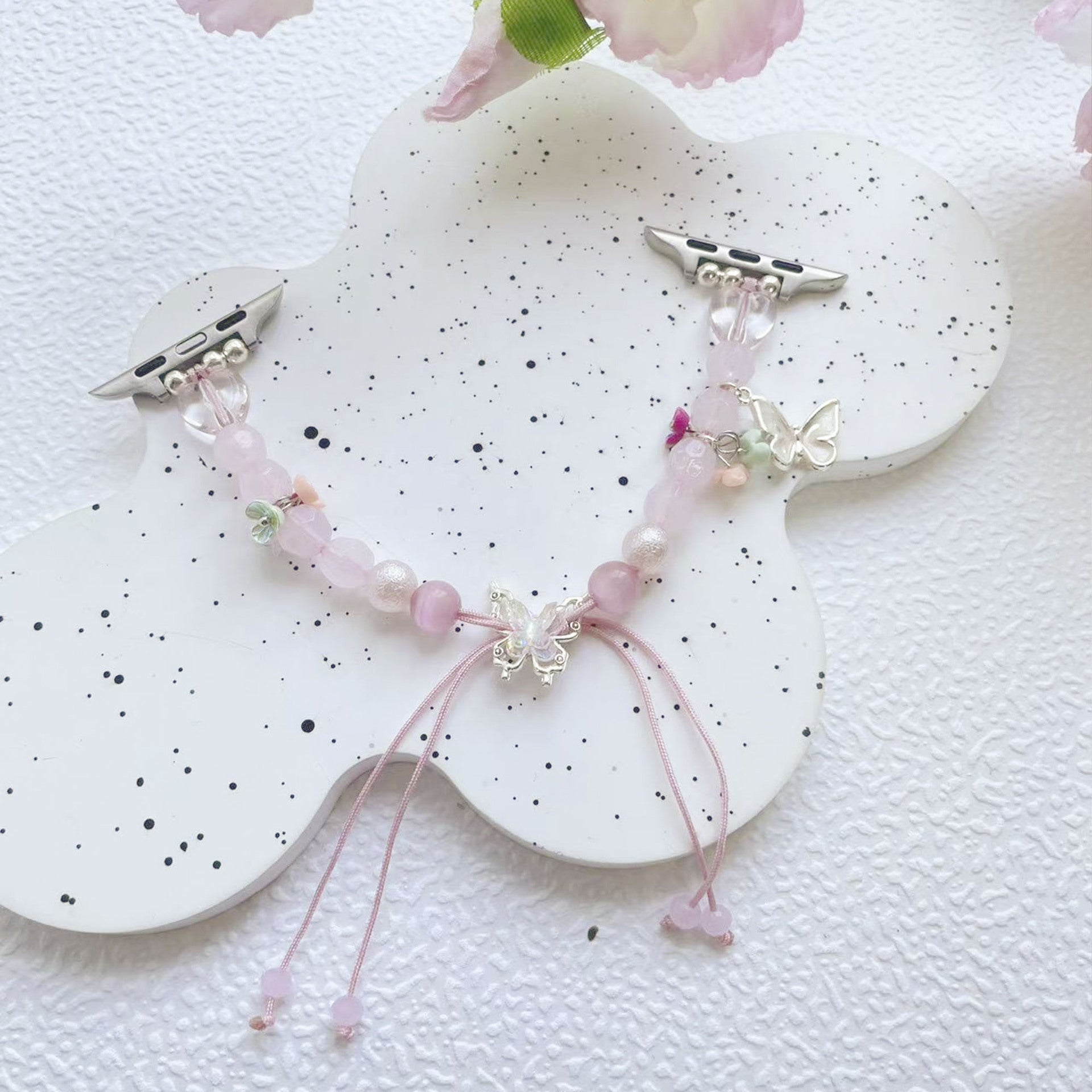 Wholesale Sweet Handmade Beaded Butterfly Heart Adjustable Bracelet