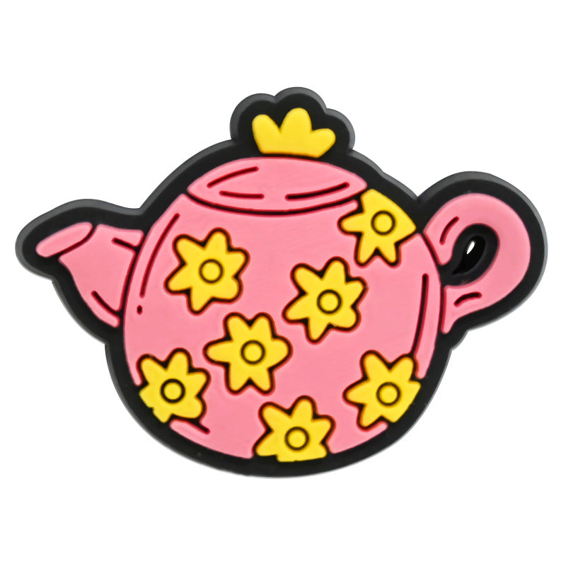 Wholesale Random 100pcs Cartoon Tableware Cups PVC Soft Rubber Shoe Buckle Decoration ACC-SC-RYY060