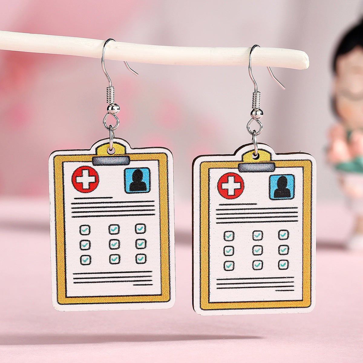 Wholesale  Nurses Festival Wooden Earrings