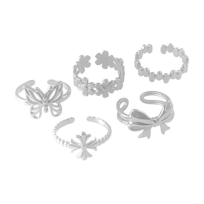 Wholesale titanium steel opening ring does not fade  ring