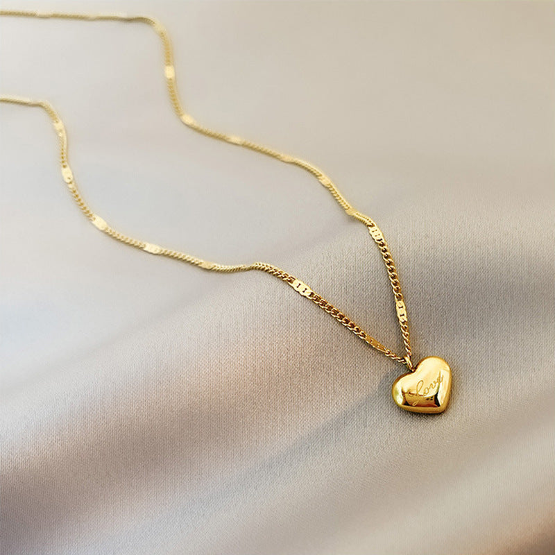 Wholesale  love heart necklace clavicle chain