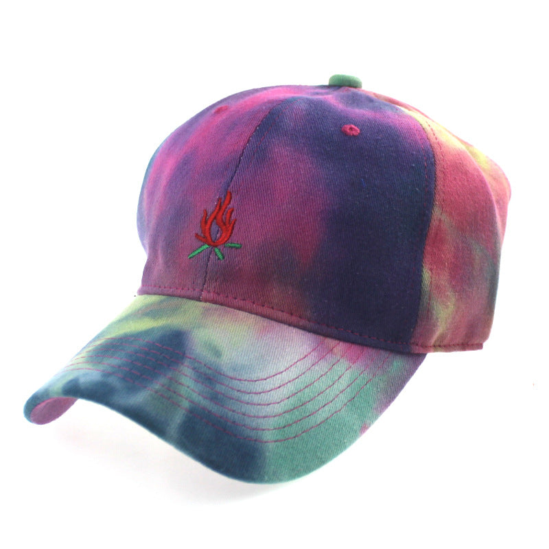 Wholesale Tie-dye Embroidered Coconut Tree Hat Baseball Cap ACC-HT-JiaTuo002
