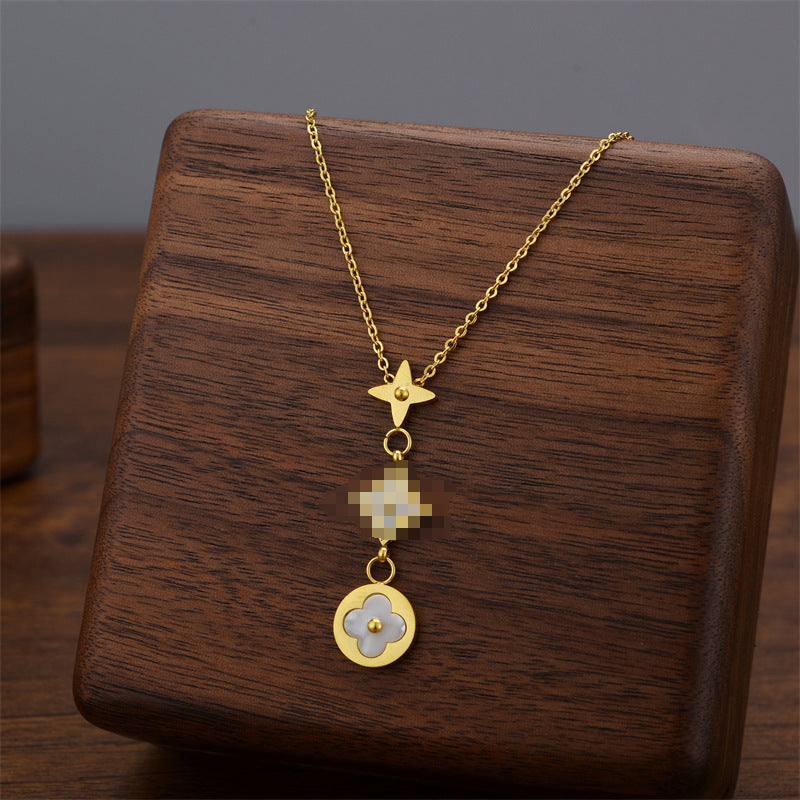 Wholesale Light Luxury Titanium Steel Necklace ACC-NE-Quanx007