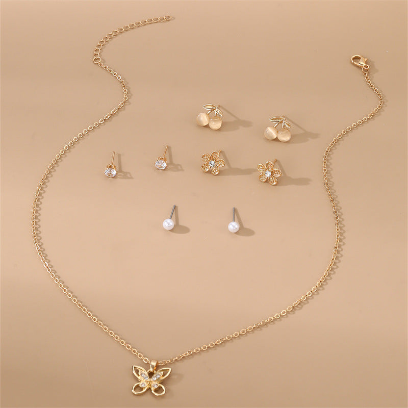 Boucles d'oreilles creux en or en gros bijoux de fleurs en perles