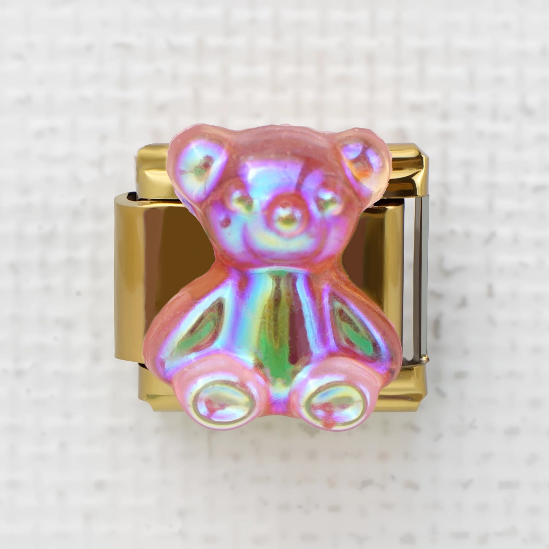 Wholesale 5pcs Italian Charm Bracelet 9mm DIY Splicing Perfume Bottle Bear Stainless Steel Composable Bracelet