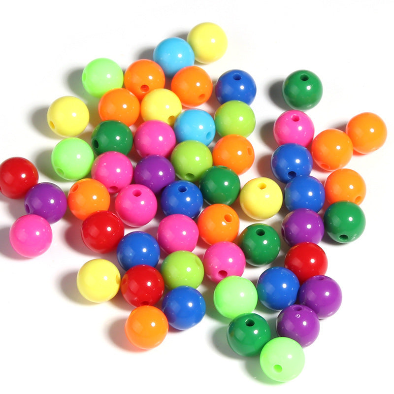Wholesale 100 Pcs/pack 6-16mm Valentine's Day Candy Colored Acrylic Beads ACC-BDS-YiSheng001