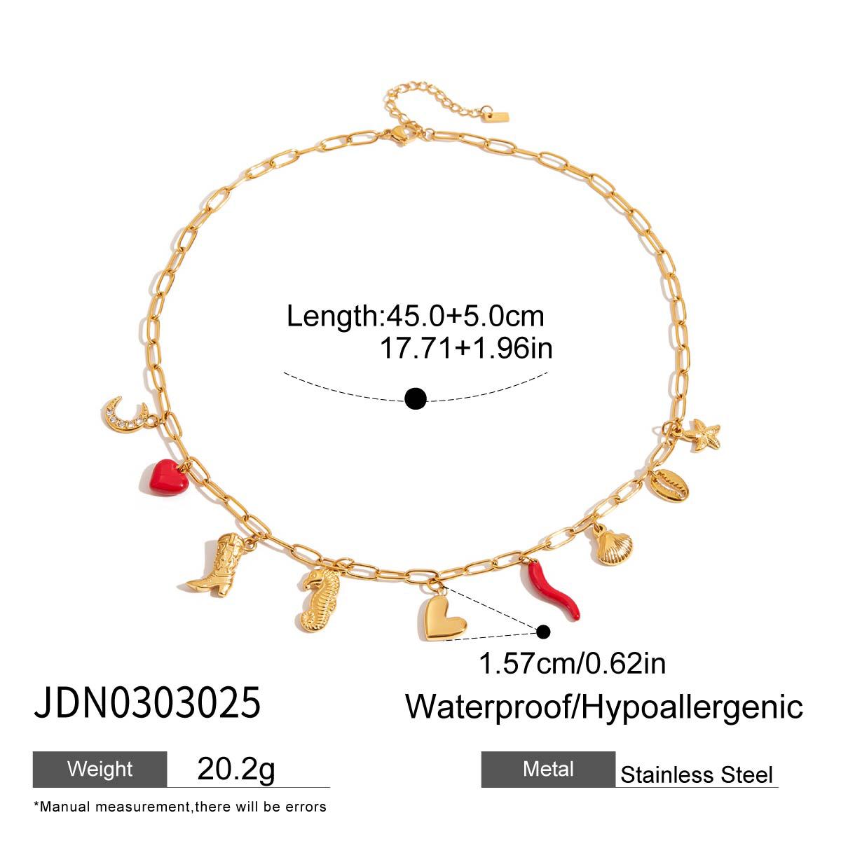 Wholesale 18K Gold Stainless Steel  Pearl Necklace Accessible Luxury Non-Fading Jewelry