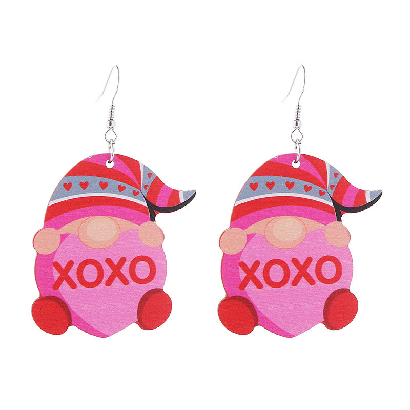Wholesale Valentine's Day Pink Series Love Hot Air Balloon Earrings ACC-ES-ChouT001