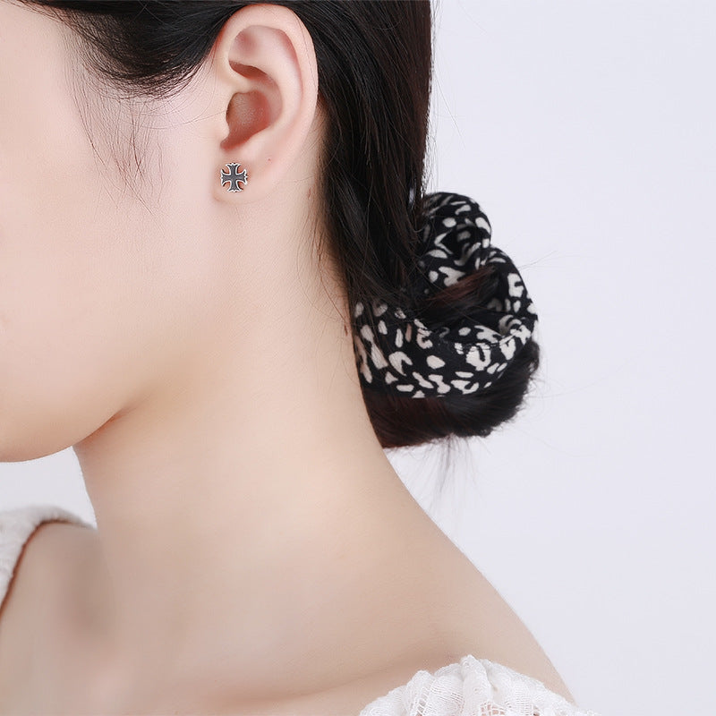 Wholesale S925 Sterling Silver Cross Earrings ACC-ES-ChaoXuan001