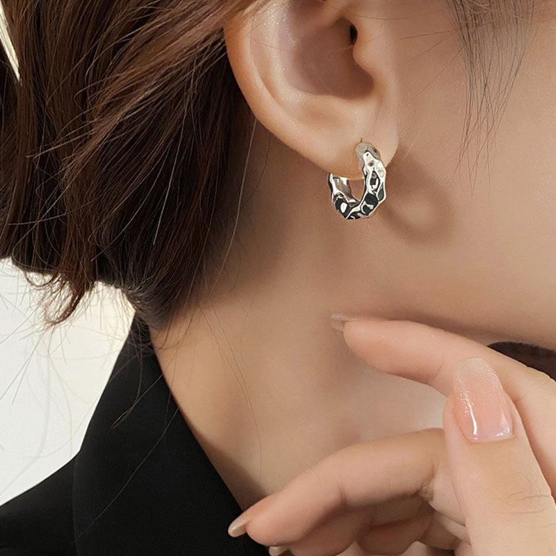 Wholesale Niche Metal Hoop Earrings Gold Earrings ACC-ES-DangKa006