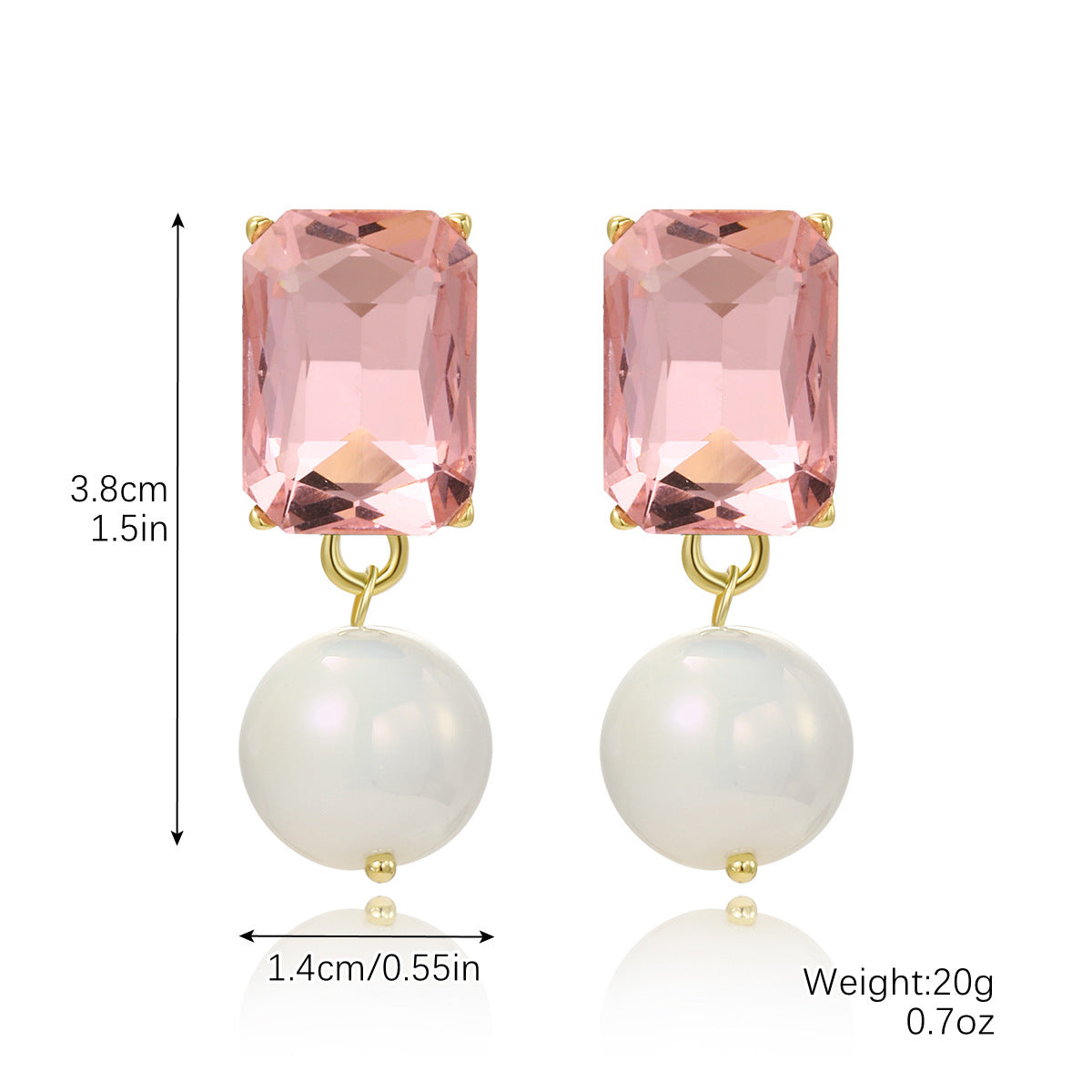 Wholesale colorful pearl pendant exaggerated exquisite earrings