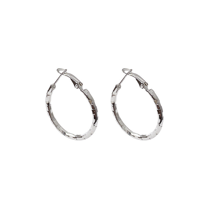 Wholesale  Silver Hoop Earrings  Versatile Earrings