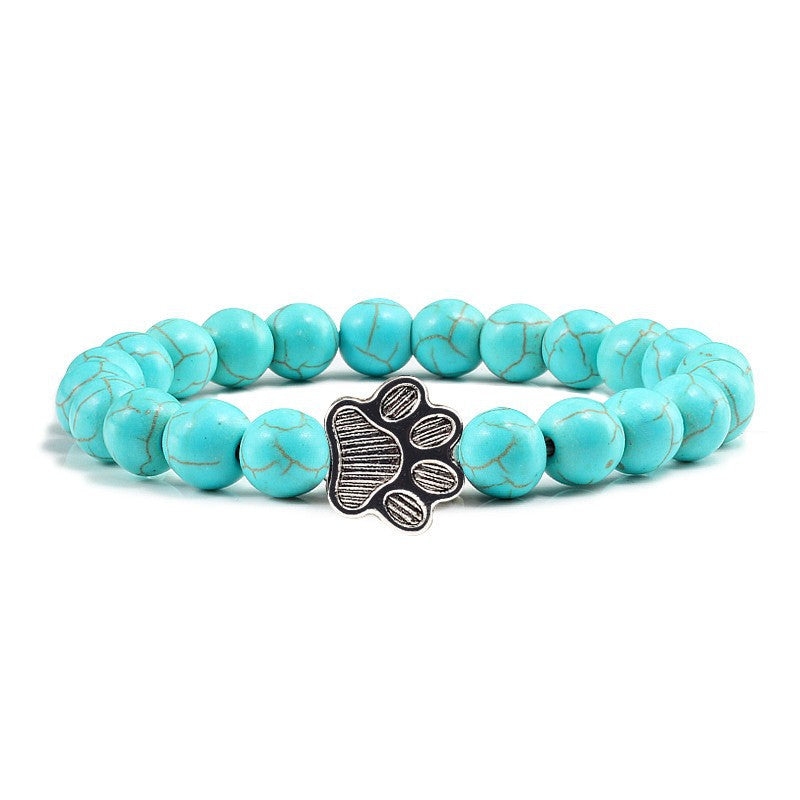 Wholesale Turquoise Black Dog Paw Bracelet