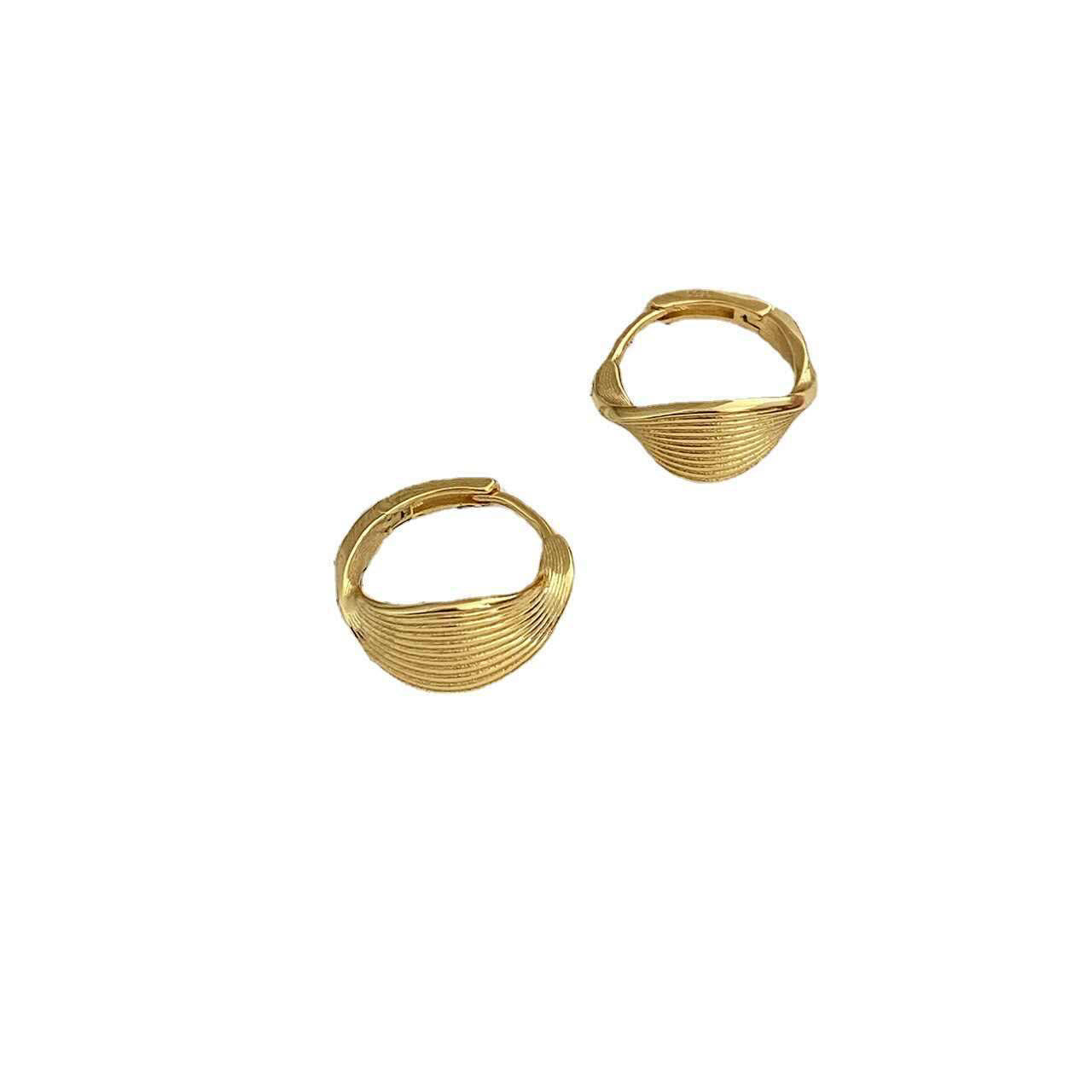 Wholesale S925 sterling silver geometric twist earrings