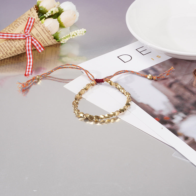 Wholesale 3pcs Braided Bracelet Special Shaped Beaded Tassel Bracelet ACC-BT-Pufei002