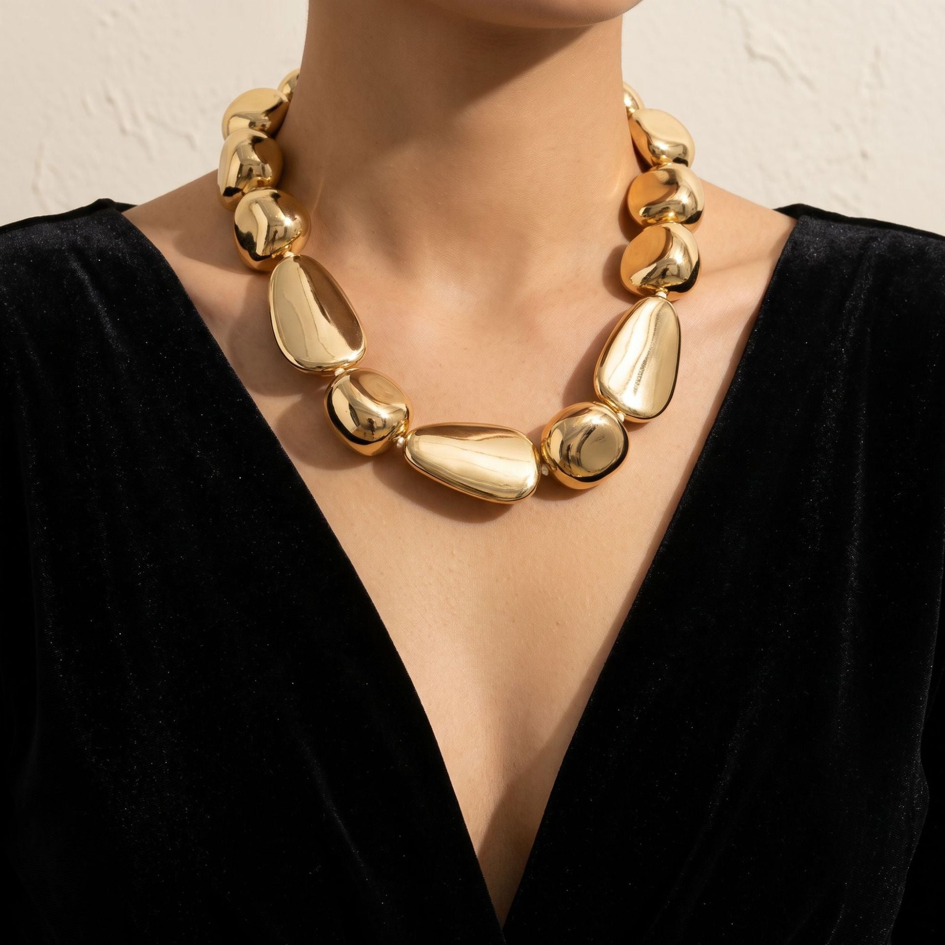 Wholesale Geometric Irregular CCB Bead Necklace Minimalist Style Fashion Jewelry Accessory Gift For Women