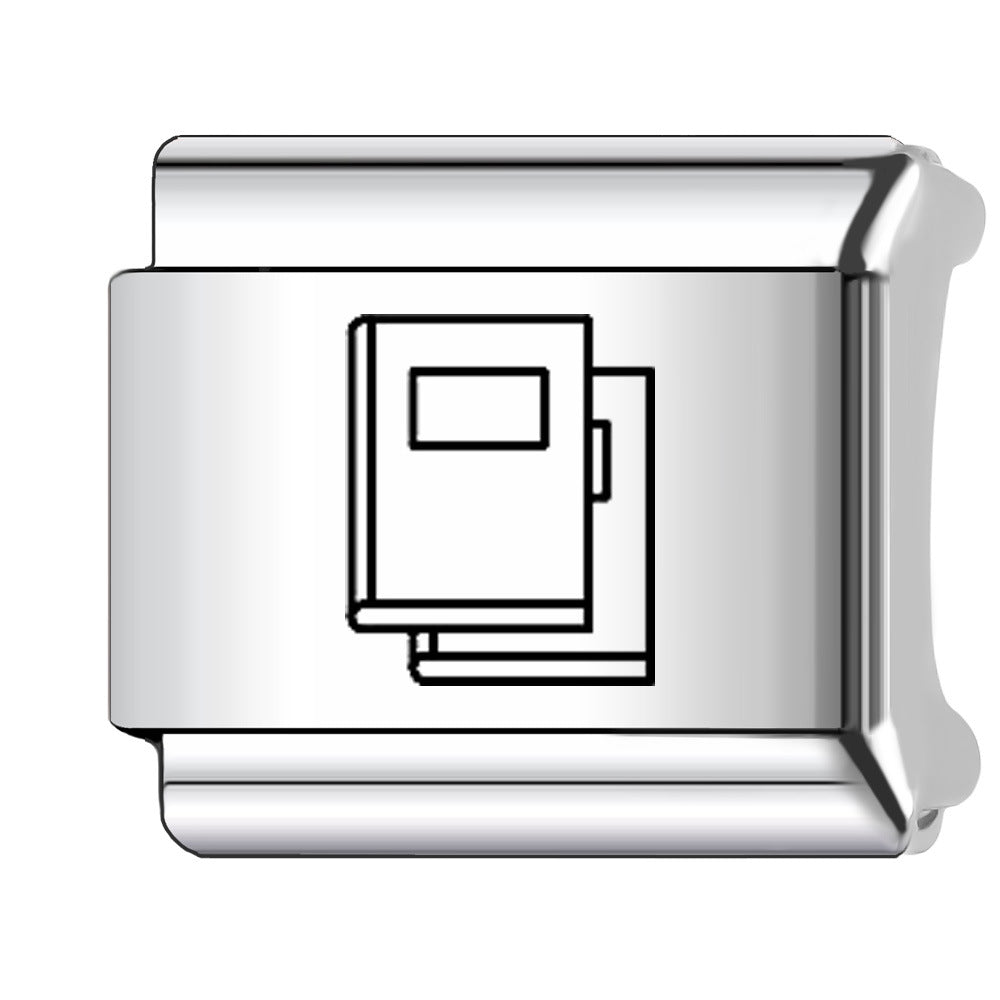 Wholesale 9mm Italian Charm Starter Bracelets DIY square Single Section Creative Stainless Steel Composable Bracelet