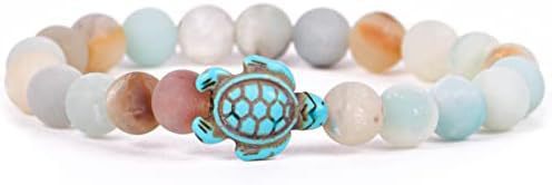 Wholesale Tracking Bracelet Support Sea Turtle Protection Elastic Turquoise Bracelet ACC-BT-ZhongH026