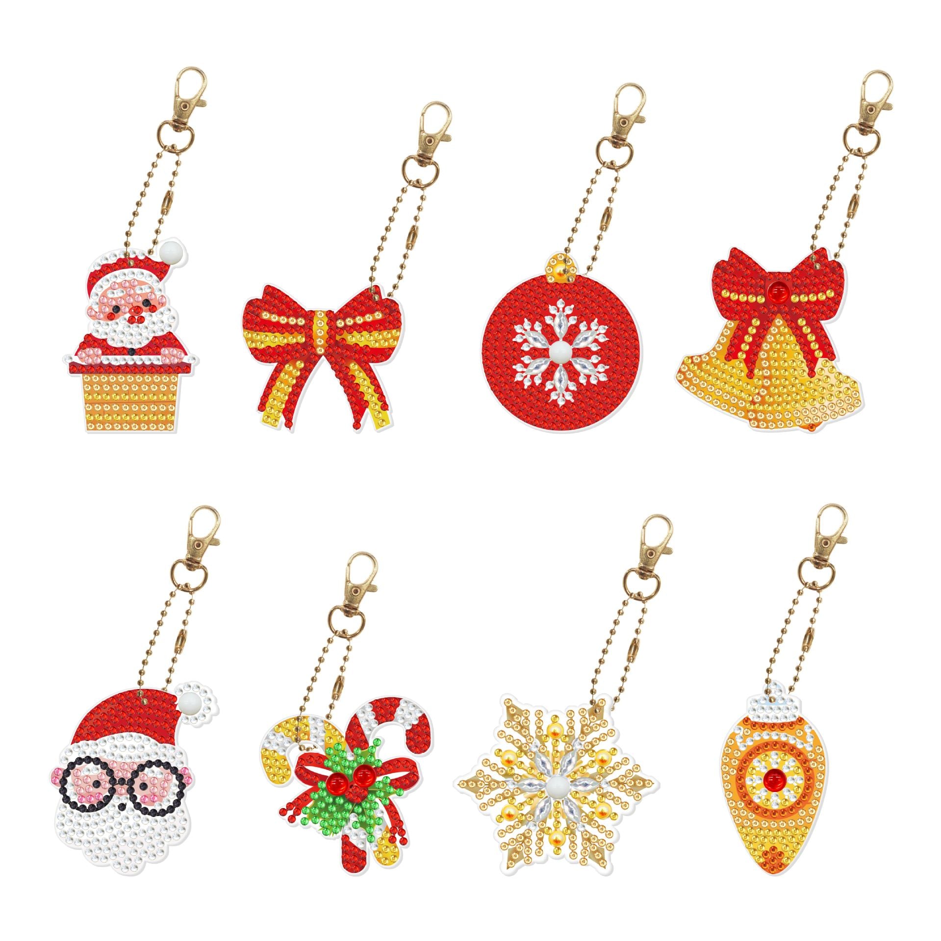 Wholesale Single-sided Diamond Christmas Creative Diy Keychains ACC-KC-PengDao002
