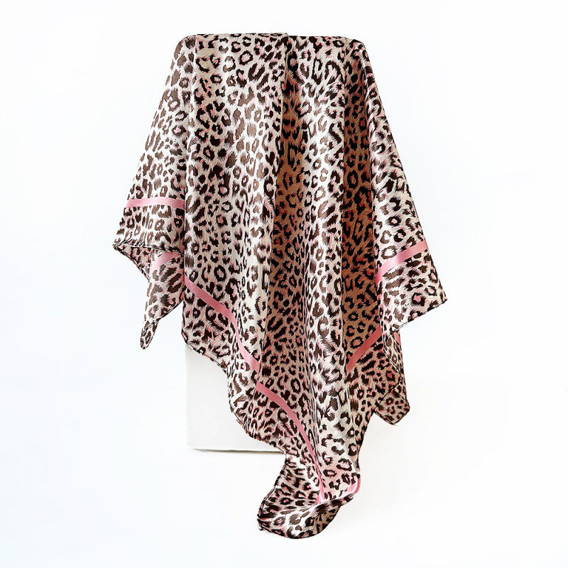 Wholesale Leopard Print Silk Scarf 90  Silk Large Square Scarf