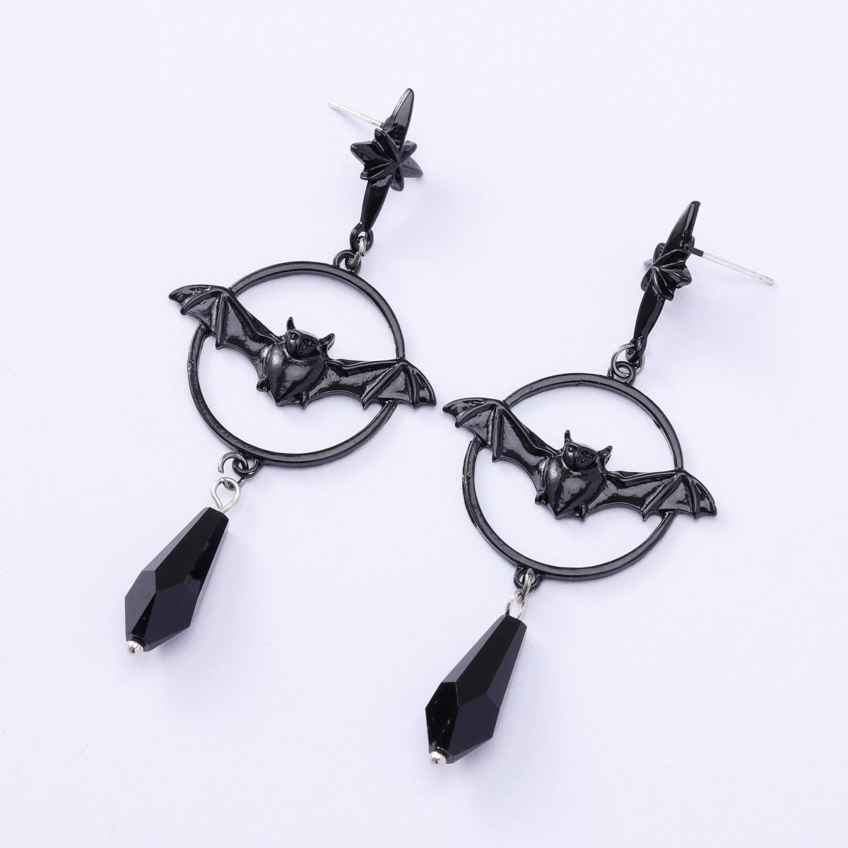 Wholesale Dark Gothic Bat Earrings Punk Style Fashion Accessory for Gift