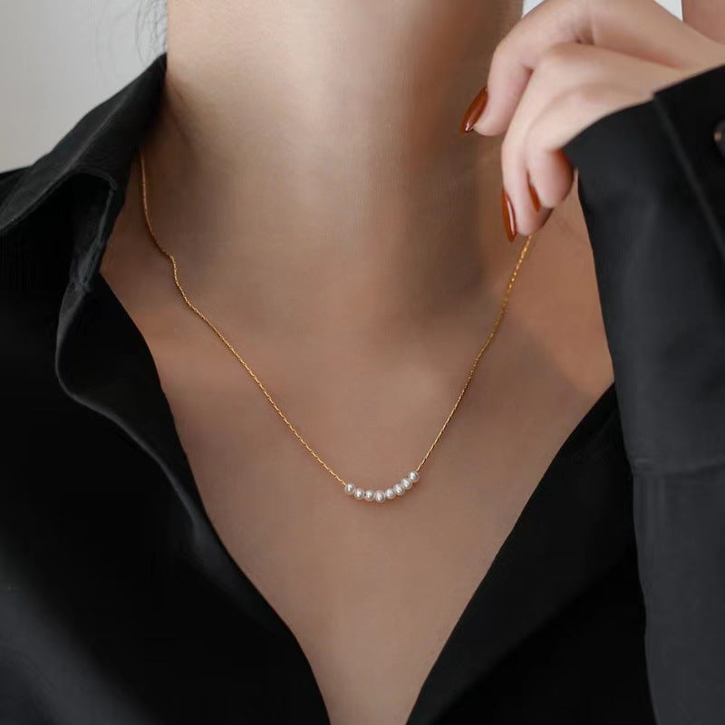 Wholesale  Light Luxury 18K Gold Plated Fine Stainless Steel  Clavicle Chain