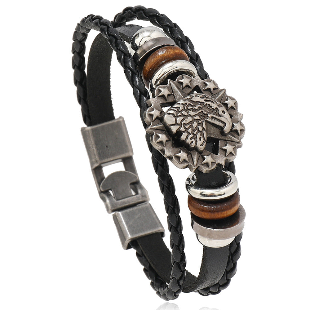 Wholesale Vintage Leather Bracelet Buckle Bracelet ACC-BT-Saih009