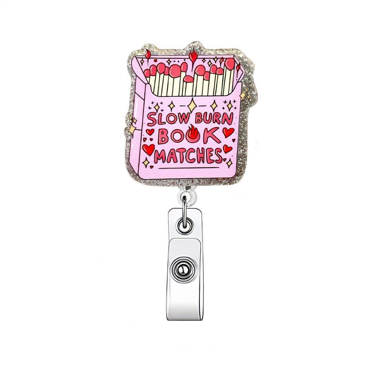 Wholesale acrylic cartoon badge scroll Badge Reels