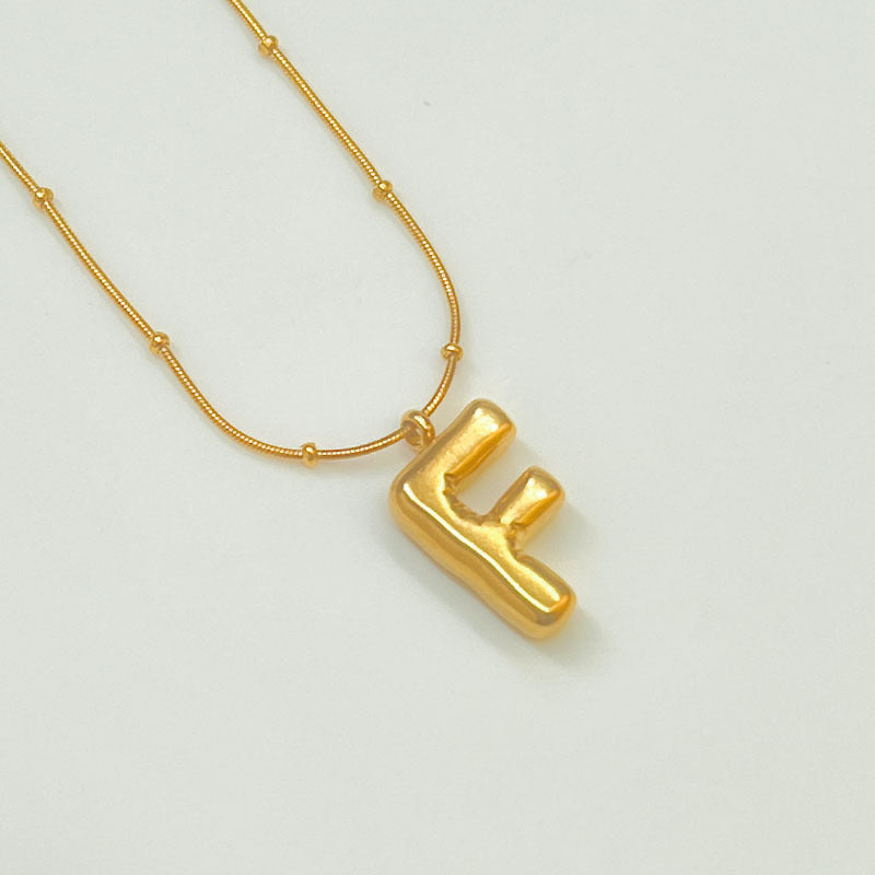 Wholesale Stainless Steel 18K Gold Plated Letter Necklaces ACC-NE-YuHui001