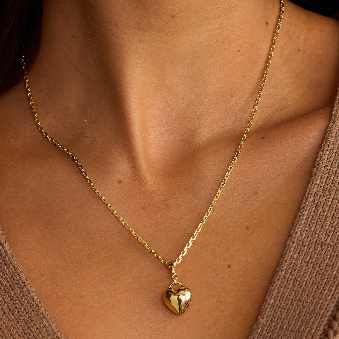 Wholesale 2PCS Titanium steel 12 birthstone heart-shaped evil eye adjustable pendant necklace