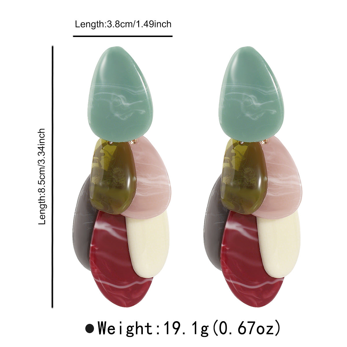 Wholesale Colorful Fresh Artistic Earrings