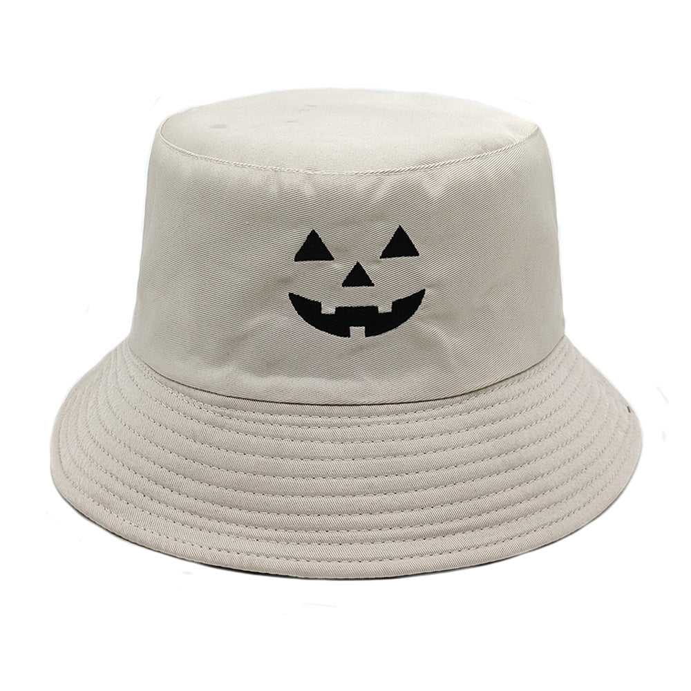 Wholesale   Embroidered Pumpkin Fisherman Hat Bucket Hat