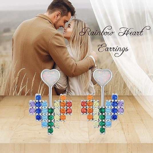 Wholesale  love earrings color love heart-shaped earrings