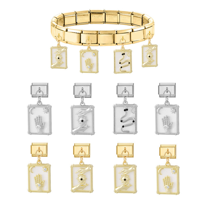 Wholesale Italian Charm Bracelet 9mm DIY Splicing Cute Creative Stainless Steel Composable Bracelet