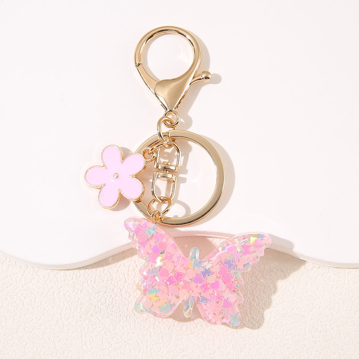 Wholesale Fashion Flower Butterfly Keychain