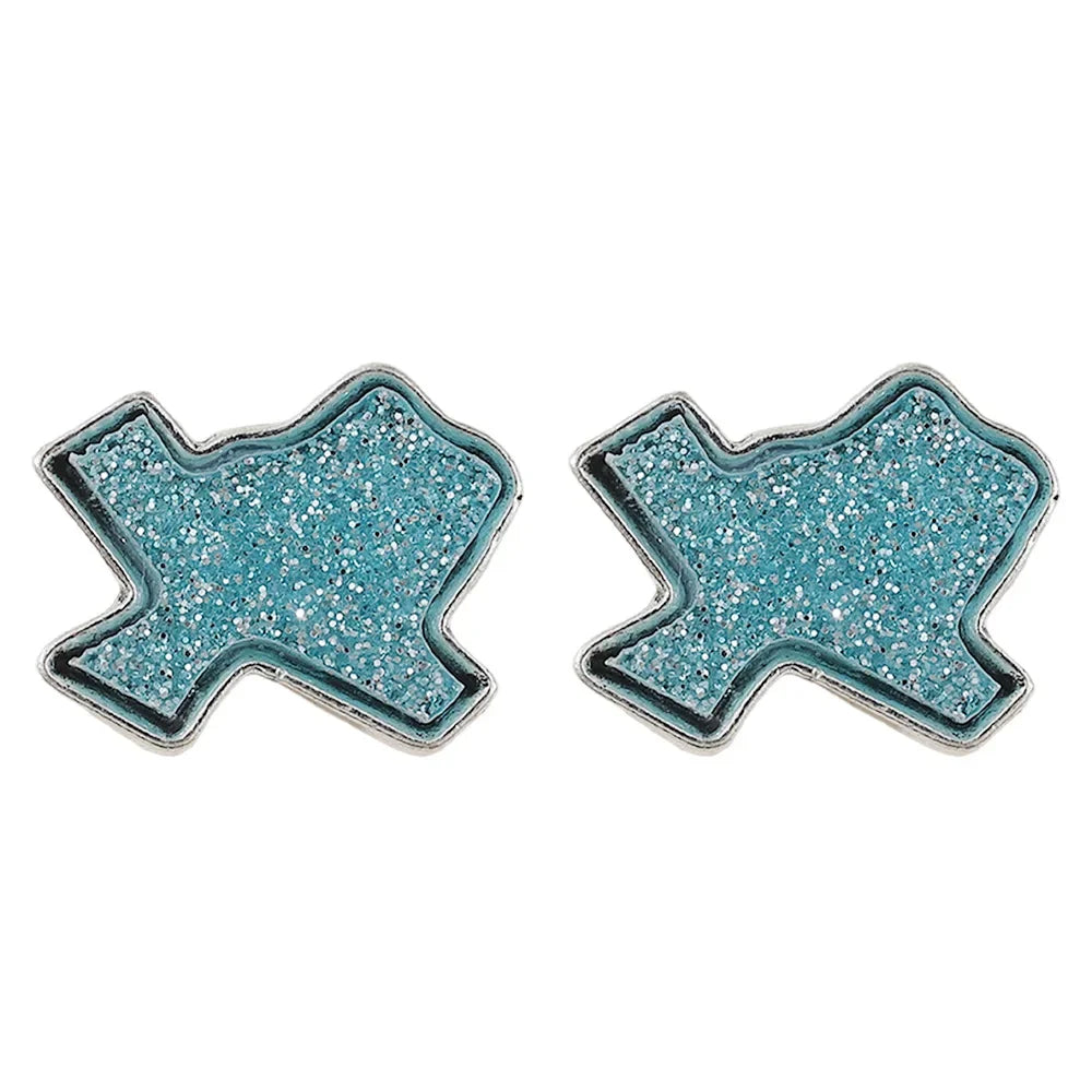 Wholesale  geometric irregular color earrings