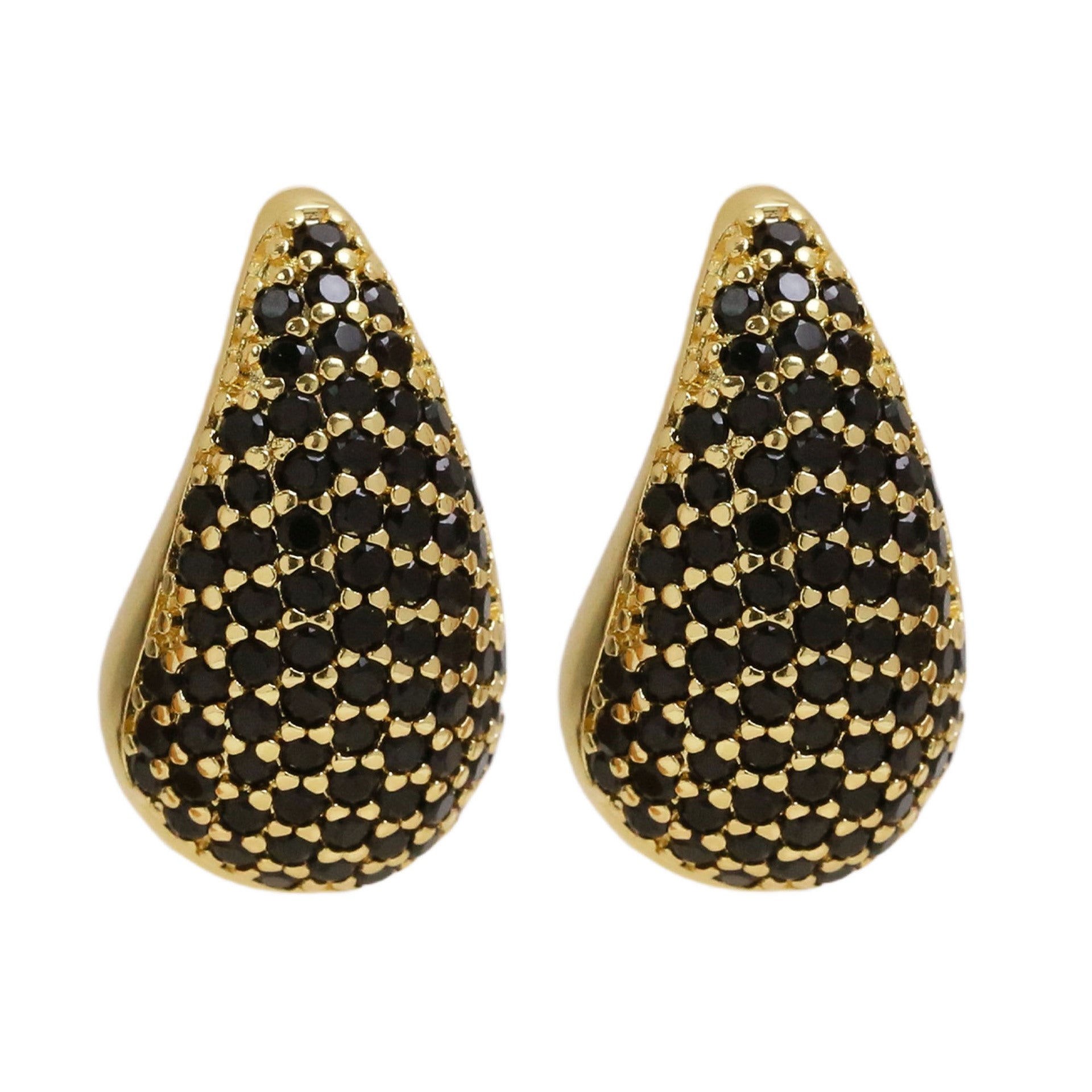 Wholesale 18k Brass Zircon Water Drop Earrings Color Zirconium Fashion Earrings
