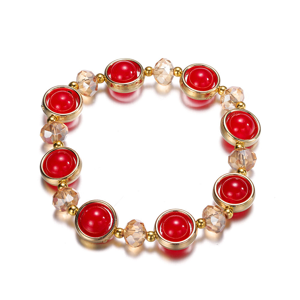 Wholesale Children S Blue And White Gradient Glass Bracelet Fashion Accessory For Everyday Wear