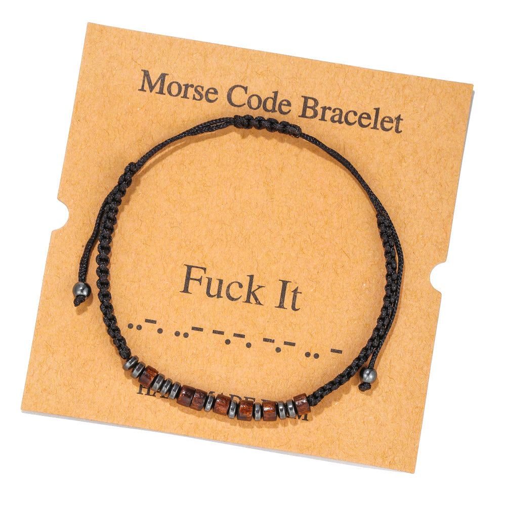 Wholesale Morse Code Letter Number Couple Bracelets