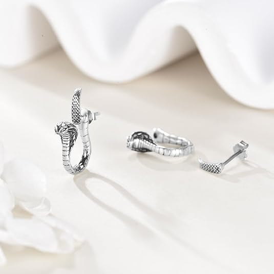 Wholesale Retro Alloy Snake-Shaped Detachable Earrings