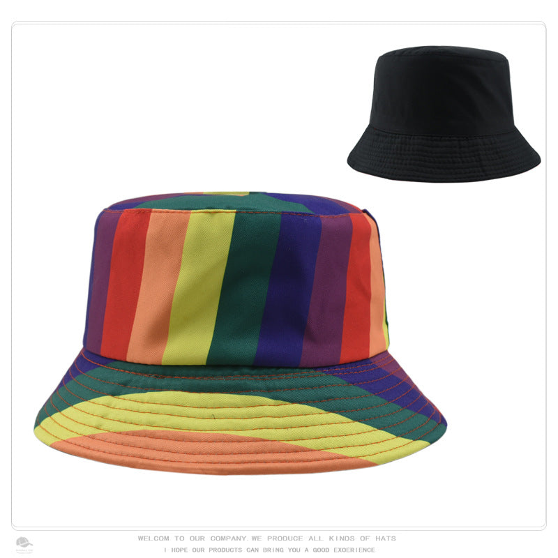 Wholesale Retro Pattern Printed Bucket Hat Double Sided Basin Hat ACC-HT-DaQi001